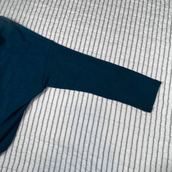 Grayson Cowl Neck Sweater Womens XS 97% Rayon 3% Spandex Made in Indonesia Teal - Picture 7 of 12